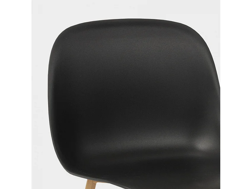 Sillas de diseño escandinavo para cocina comedor restaurante Sleek - Negro