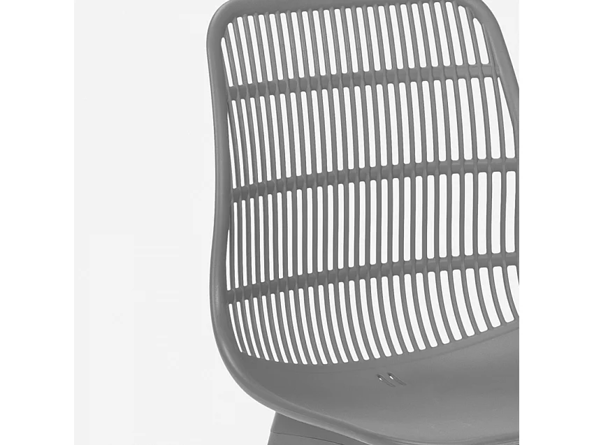 Sedia in polipropilene per cucina bar ristorante giardino moderno Bluetit - Grigio