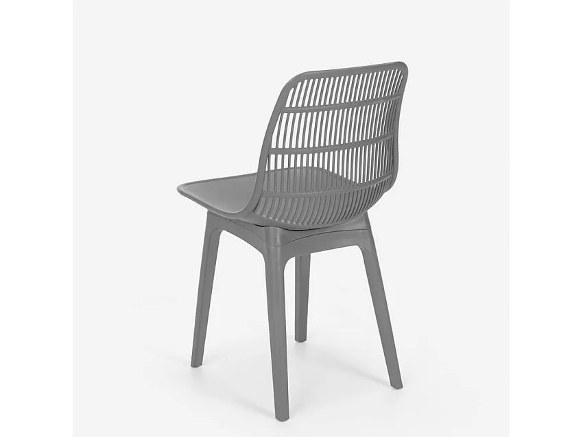 Polypropylen Stuhl für Küche, Bar, Restaurant, moderner Garten Bluetit - Grau