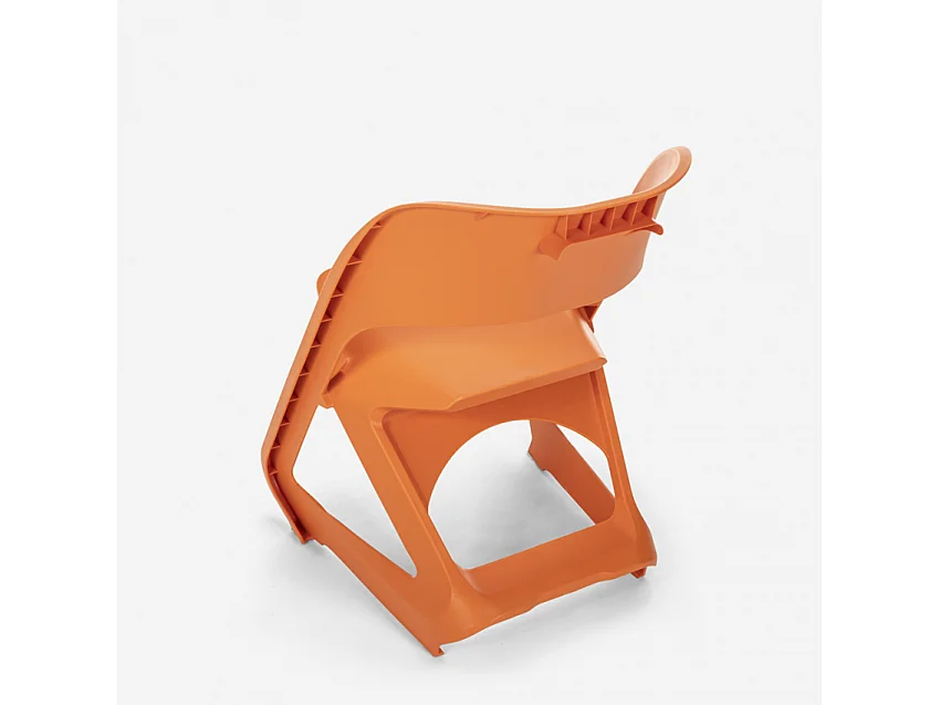 Sedia in plastica design moderno impilabile per bar feste ed eventi pubblici Nest - Arancione