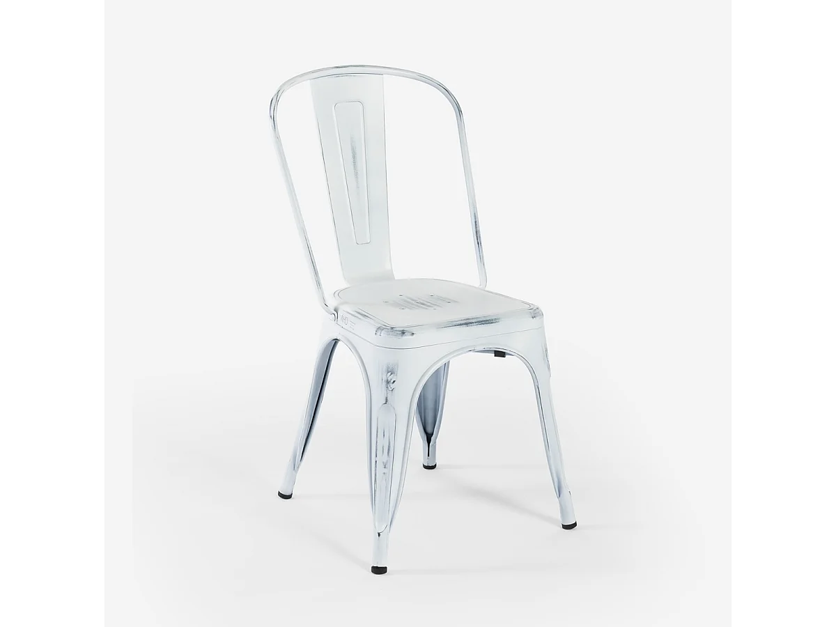 stühle im industriedesign aus metall vintage shabby chic stil steel old - Weiß Shabby