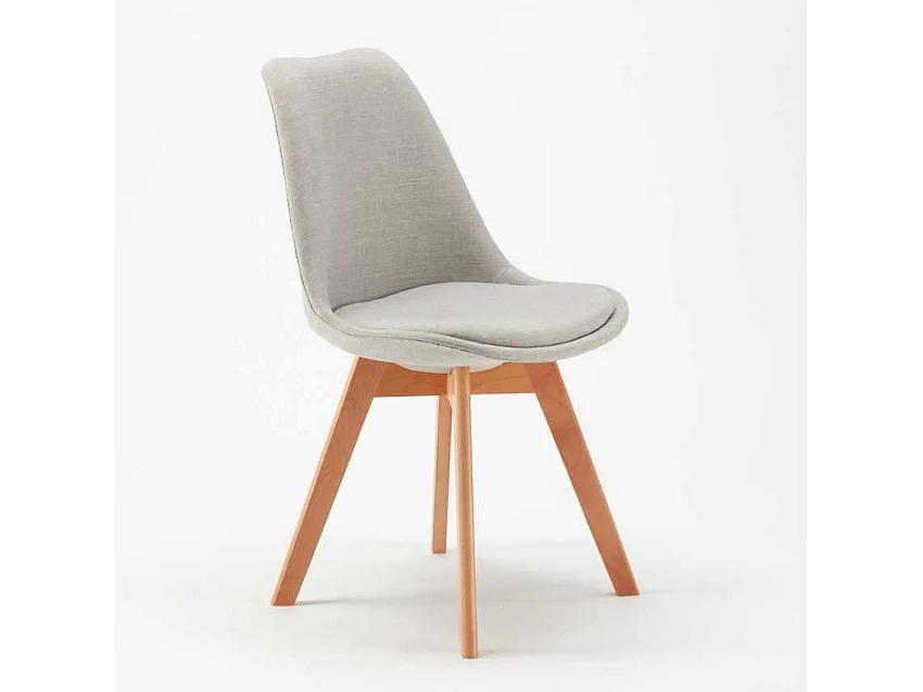 sedie con cuscino tessuto design scandinavo Goblet per cucina e bar nordica plus - Grigio