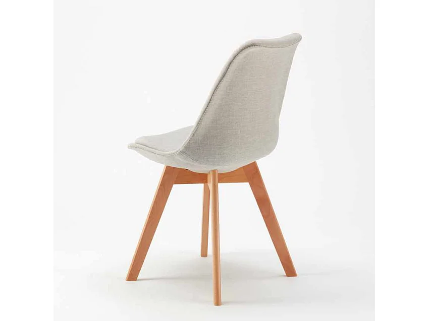 sedie con cuscino tessuto design scandinavo Goblet per cucina e bar nordica plus - Grigio