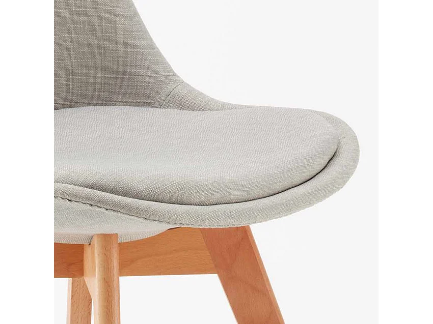 sedie con cuscino tessuto design scandinavo Goblet per cucina e bar nordica plus - Grigio