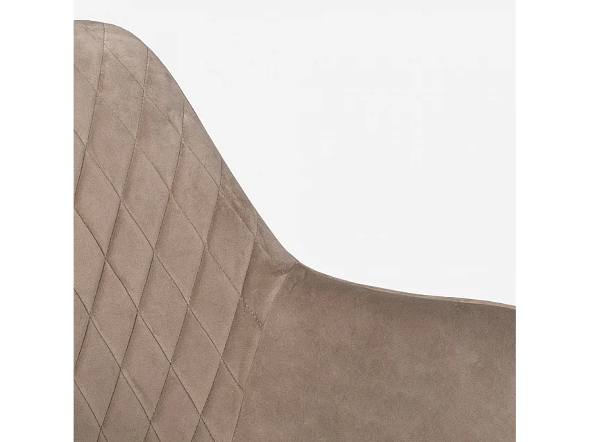 Sillón de salón tapizado en terciopelo de diseño Nirvana - Beige