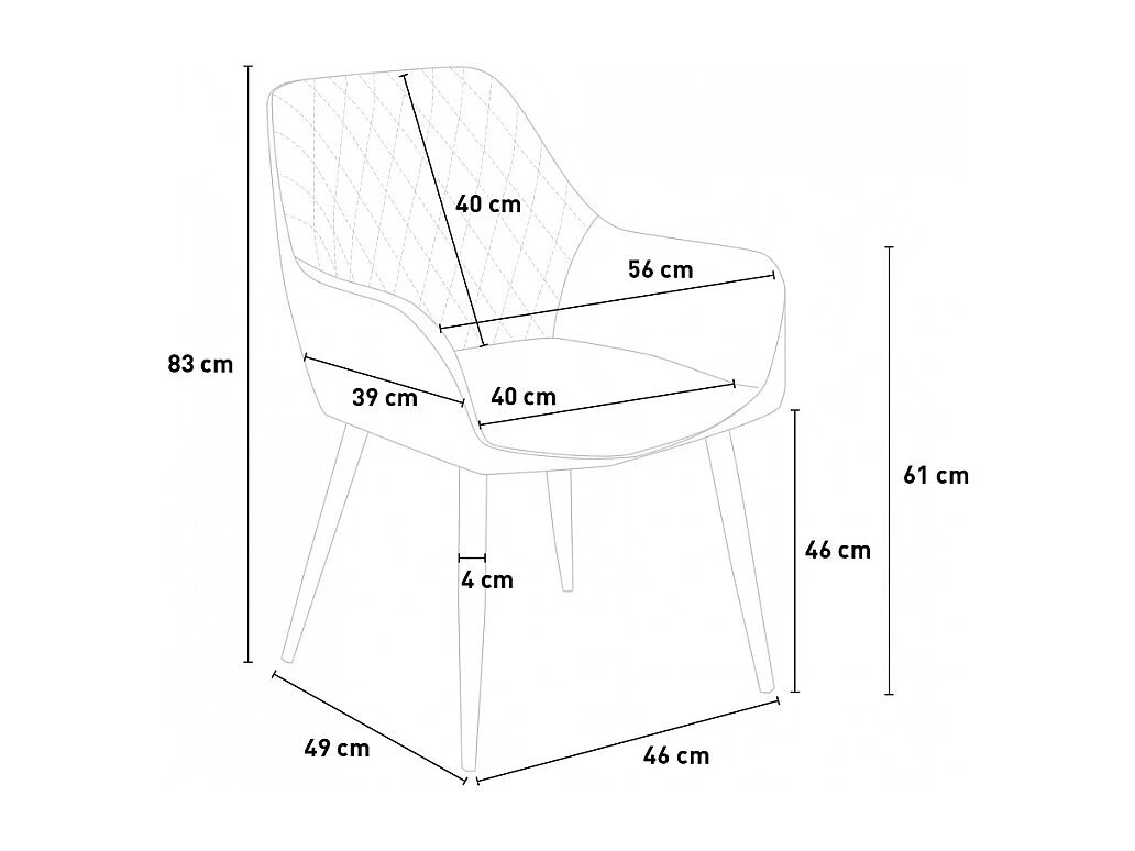Sillón de salón tapizado en terciopelo de diseño Nirvana - Beige