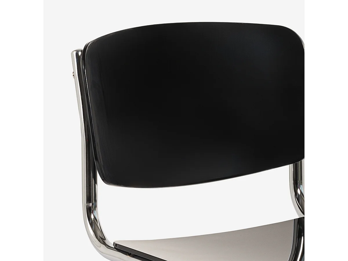 Chaise salle à manger réunion bureau design moderne Erys Light - Noir