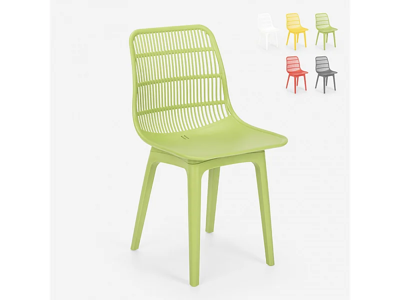 Sedia in polipropilene per cucina bar ristorante giardino moderno Bluetit - Verde 2