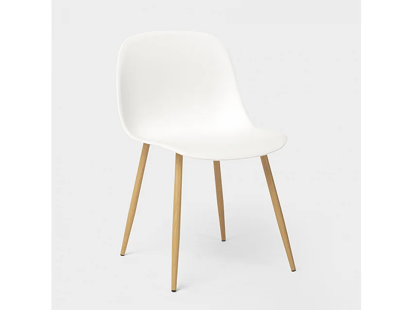 Sillas de diseño escandinavo para cocina comedor restaurante Sleek - Blanco