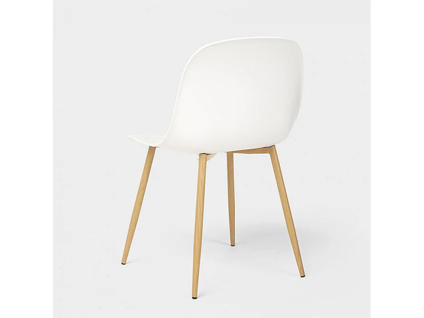 Sillas de diseño escandinavo para cocina comedor restaurante Sleek - Blanco