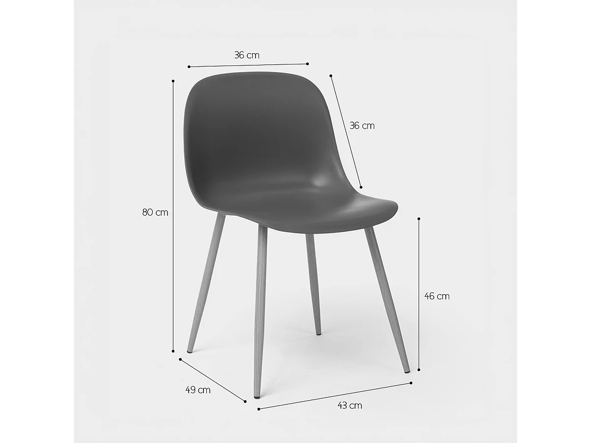 Sillas de diseño escandinavo para cocina comedor restaurante Sleek - Blanco