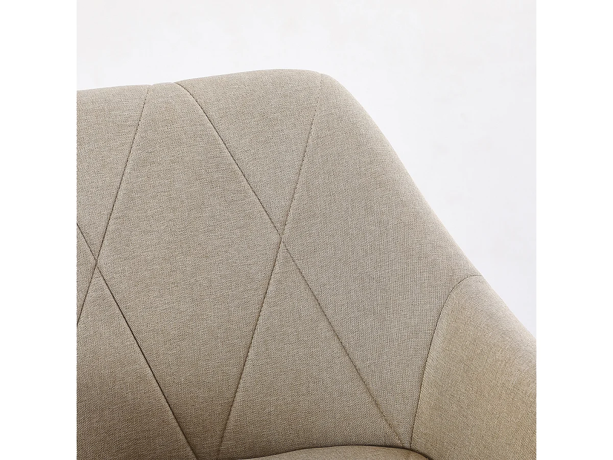 Stoffstuhl mit Armlehnen für Esszimmer und Küche Rakna - Beige