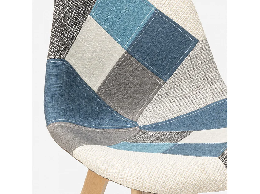 Patchwork Stuhl aus Holz und Stoff für Küche Bar Restaurant Robin - Patchwork 5