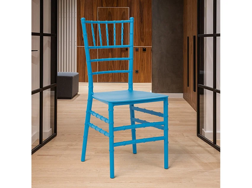 Stock 20 sillas estilo clásico para ceremonias, bodas, catering Chiavarina X - Azul