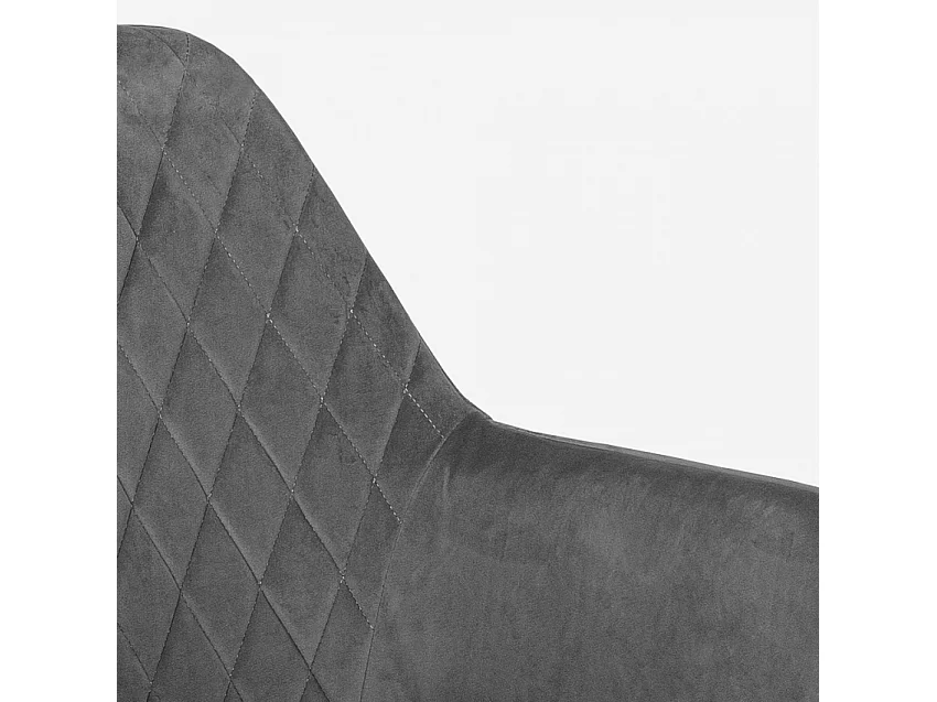 Sillón de salón tapizado en terciopelo de diseño Nirvana - Gris Oscuro