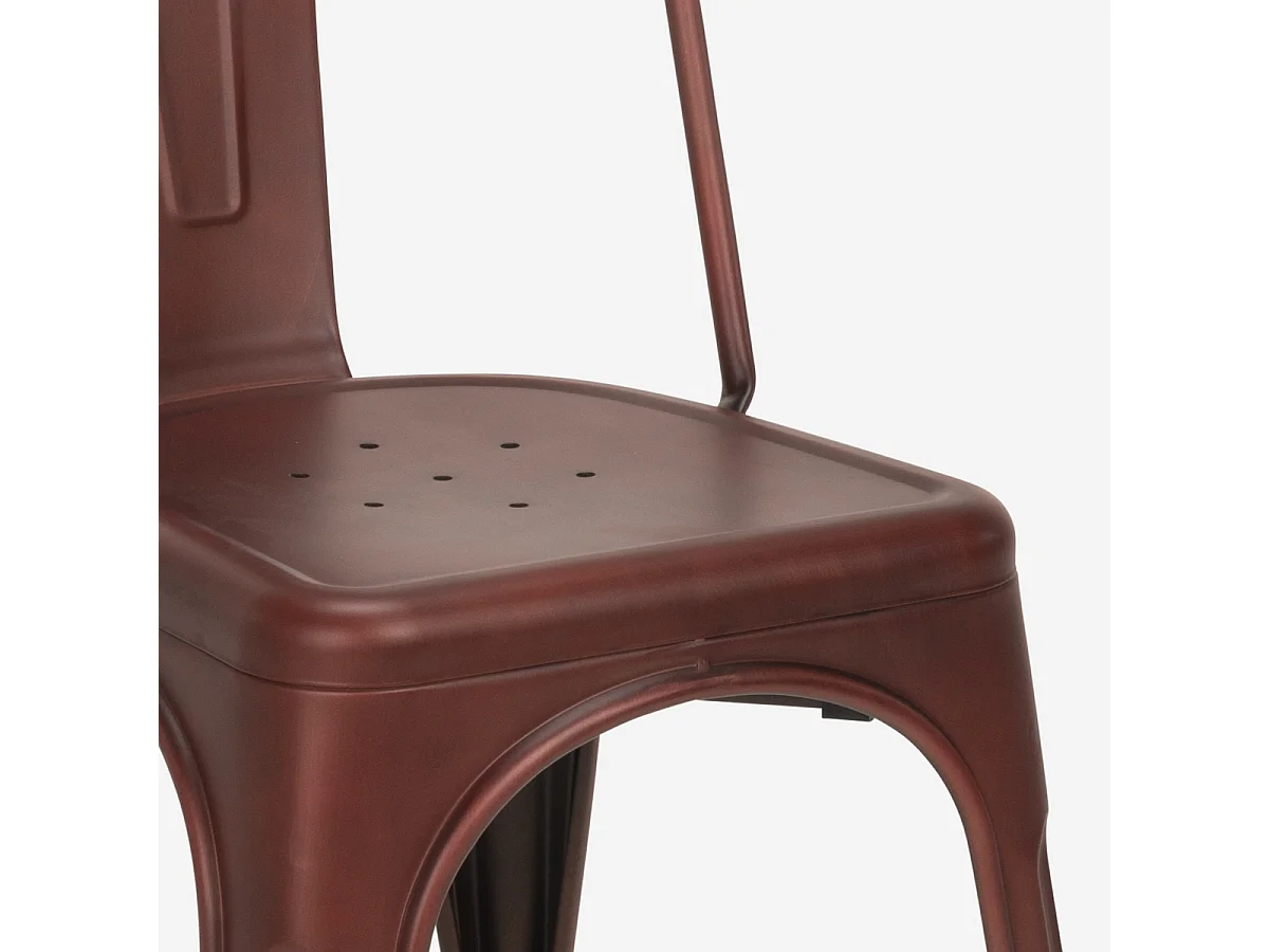 stühle im industriedesign aus metall vintage shabby chic stil steel old - Bronze