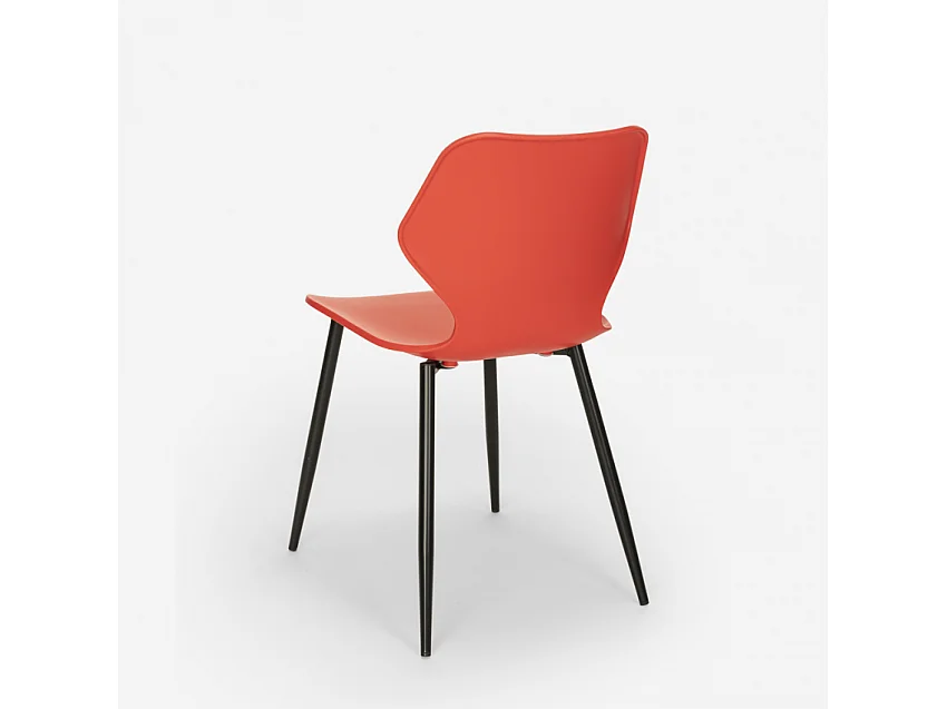 Stuhl in modernem Design Polypropylen Metall Esszimmer Restaurant Ladysmith - Rot