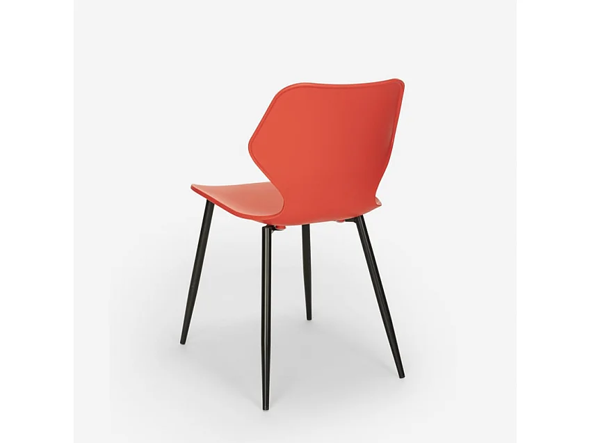 Stuhl in modernem Design Polypropylen Metall Esszimmer Restaurant Ladysmith - Rot