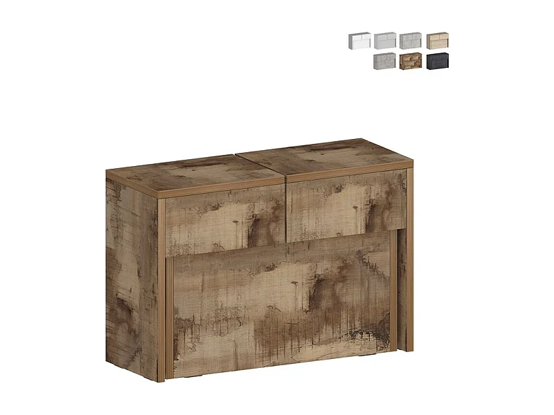 Banco extensible 66 - 290 cm para mesa de comedor consola Pratika A - Natural