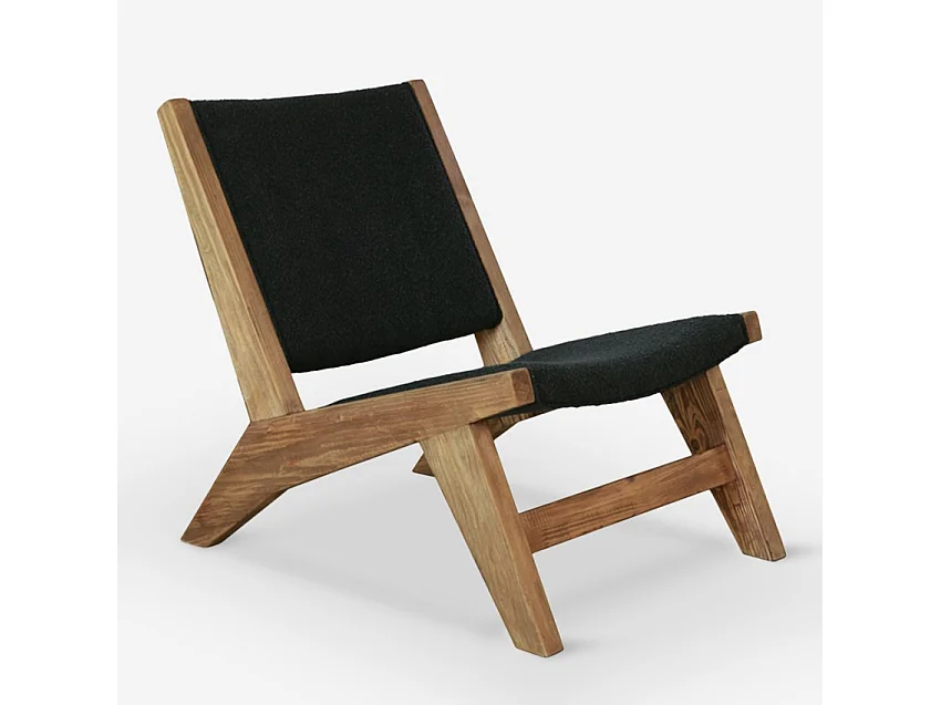 Holz Stoff Schwarz Sitzmöbel Schlafzimmer Familienzimmer Marlon