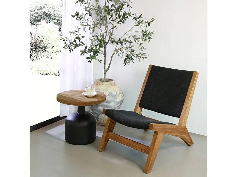 Holz Stoff Schwarz Sitzmöbel Schlafzimmer Familienzimmer Marlon