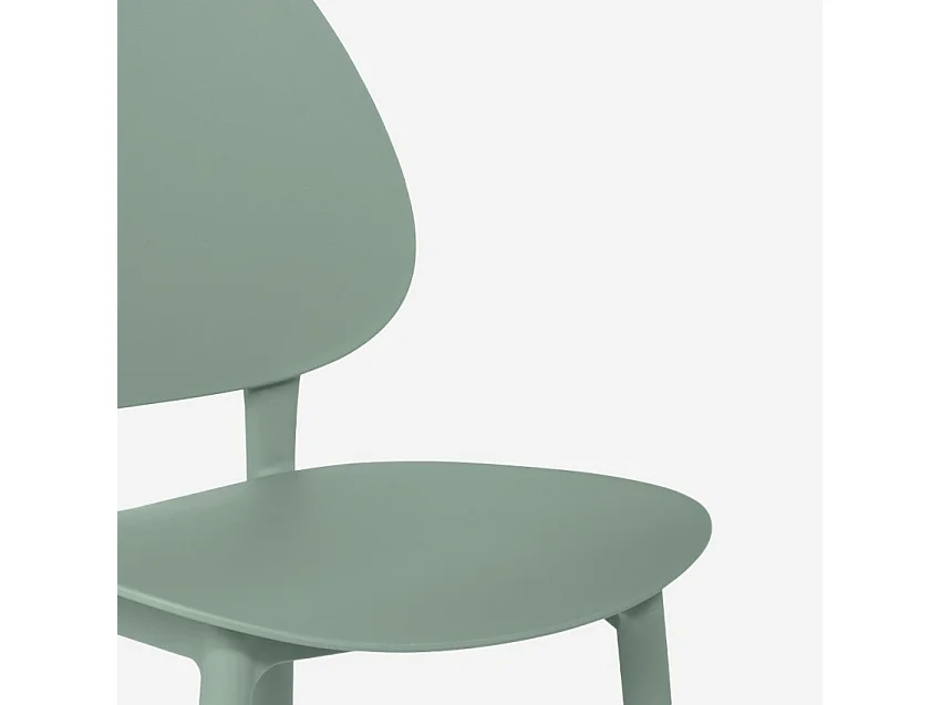Chaise de cuisine salon et jardin moderne en polypropylène Gladys - Vert foncé