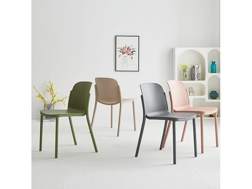 Silla de diseño moderno para cocina comedor restaurante Helene - Negro