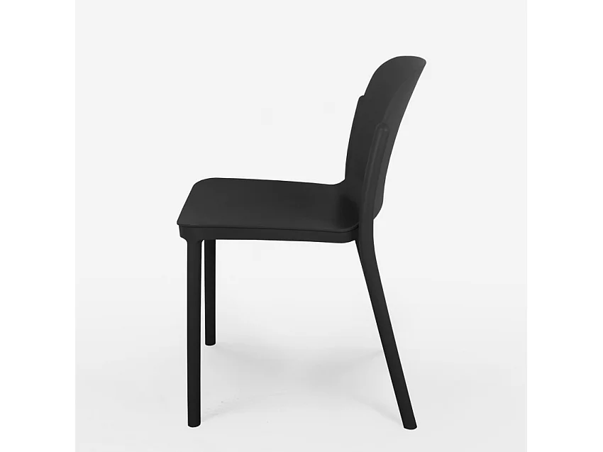 Silla de diseño moderno para cocina comedor restaurante Helene - Negro