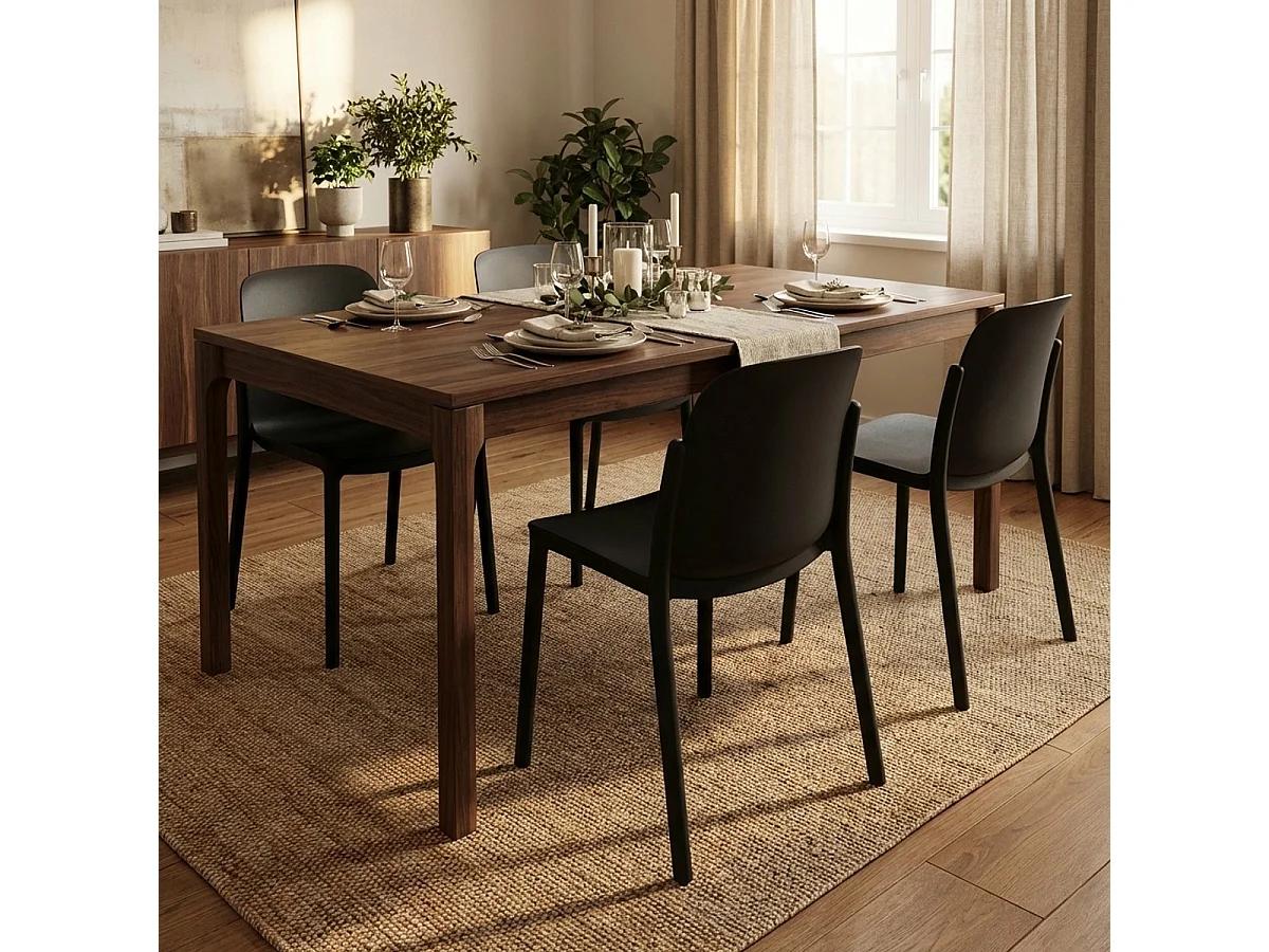 Sedia design moderno per cucina sala da pranzo ristorante Helene - Nero