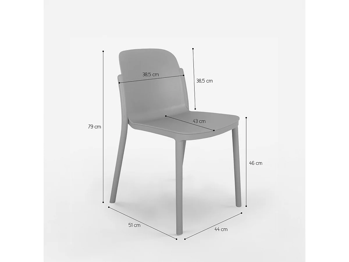 Sedia design moderno per cucina sala da pranzo ristorante Helene - Nero