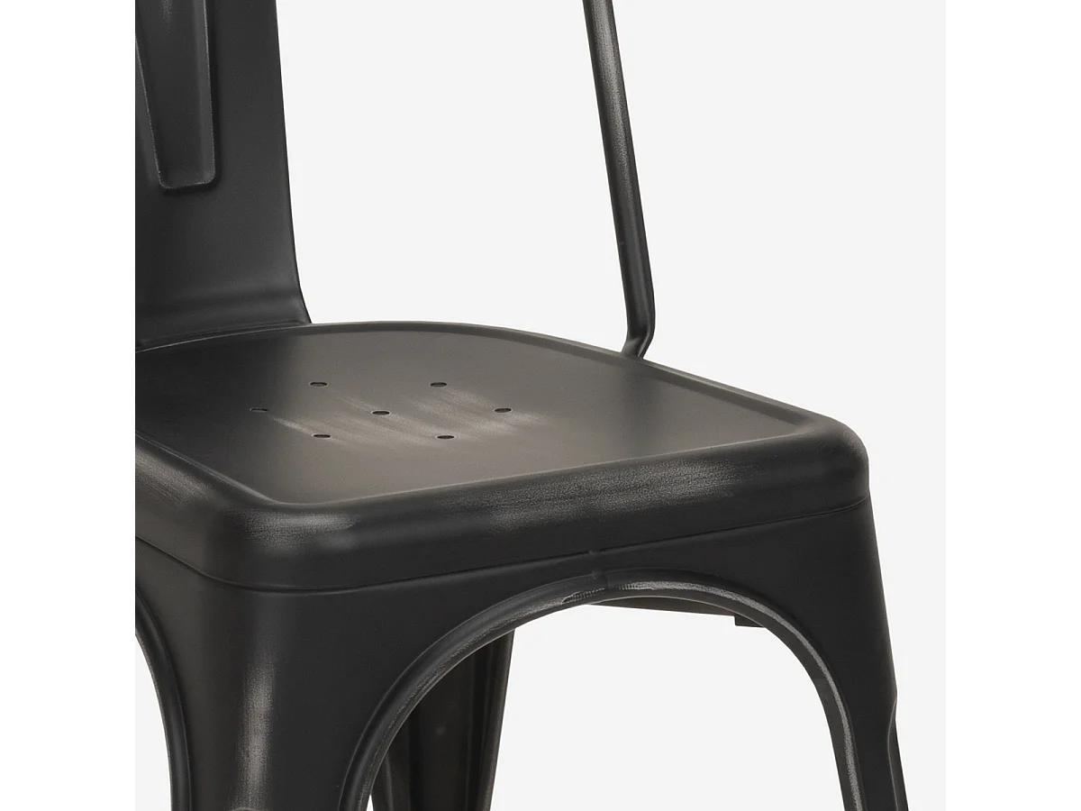 stühle im industriedesign aus metall vintage shabby chic stil steel old - Schwarz