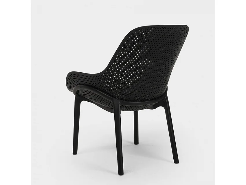 Sedie design moderno per cucina e bar in polipropilene Majestic - Nero