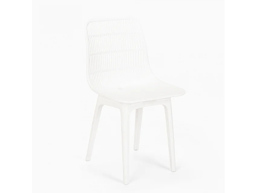 Sedia in polipropilene per cucina bar ristorante giardino moderno Bluetit - Bianco