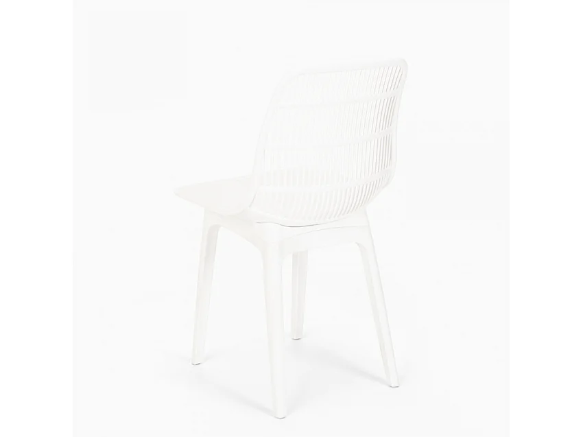 Sedia in polipropilene per cucina bar ristorante giardino moderno Bluetit - Bianco