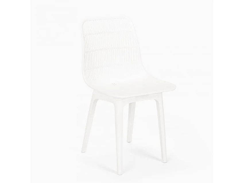 Polypropylen Stuhl für Küche, Bar, Restaurant, moderner Garten Bluetit - Weiß