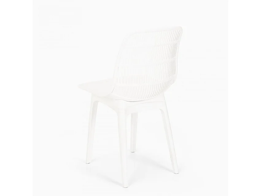 Polypropylen Stuhl für Küche, Bar, Restaurant, moderner Garten Bluetit - Weiß