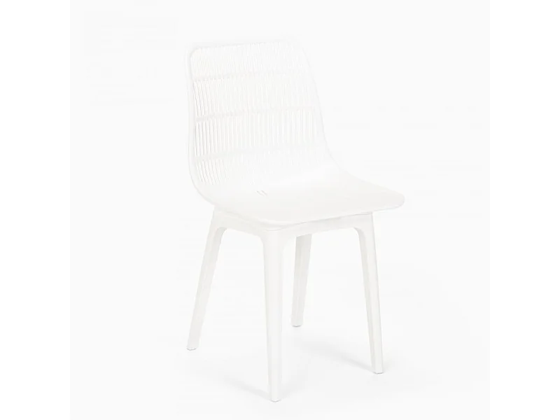 Sedia in polipropilene per cucina bar ristorante giardino moderno Bluetit - Bianco