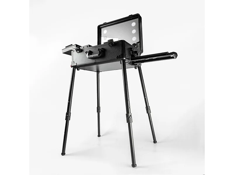 Schminkkoffer Trolley mit LED-Spiegel, Bluetooth-Lautsprecher Eva L