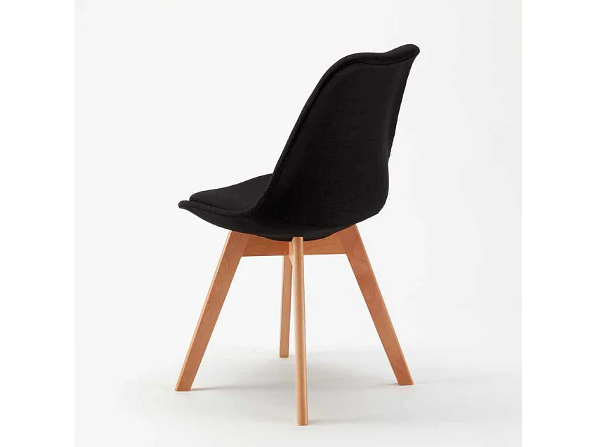 sedie con cuscino tessuto design scandinavo Goblet per cucina e bar nordica plus - Nero