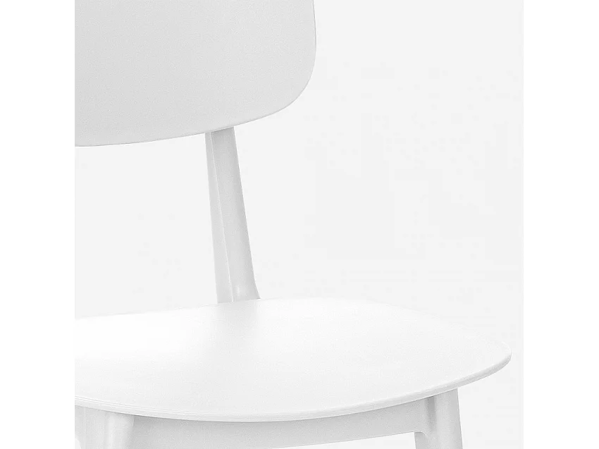 Silla de polipropileno de diseño moderno para cocina, jardín, bar, restaurante Geer - Blanco