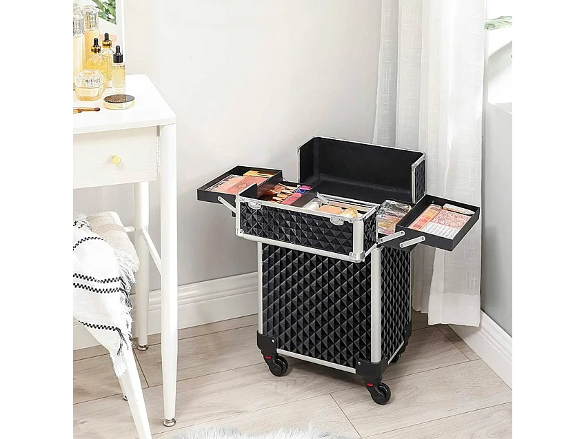 Professioneller Make-up-Koffer Kosmetiker:inn Trolley mit 4 Schubladen Betel