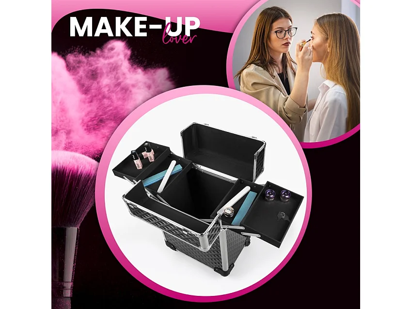 Professioneller Make-up-Koffer Kosmetiker:inn Trolley mit 4 Schubladen Betel