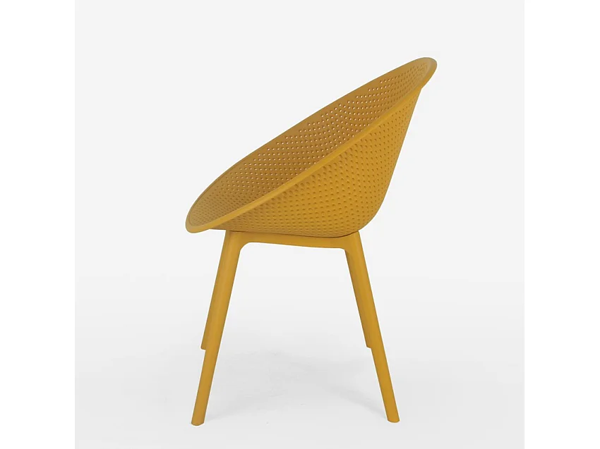 Moderner Stuhl für Esszimmer der Garten, Küche, Außenbereich Arielle - Gelb