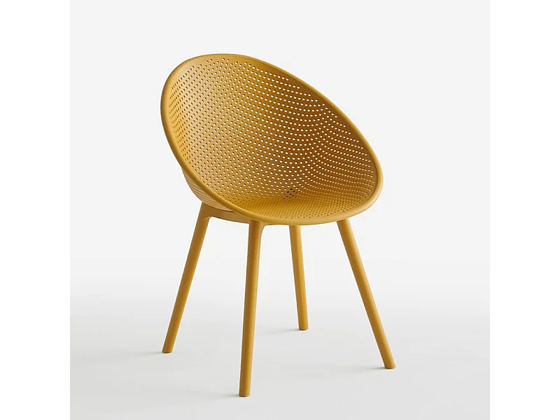 Moderner Stuhl für Esszimmer der Garten, Küche, Außenbereich Arielle - Gelb