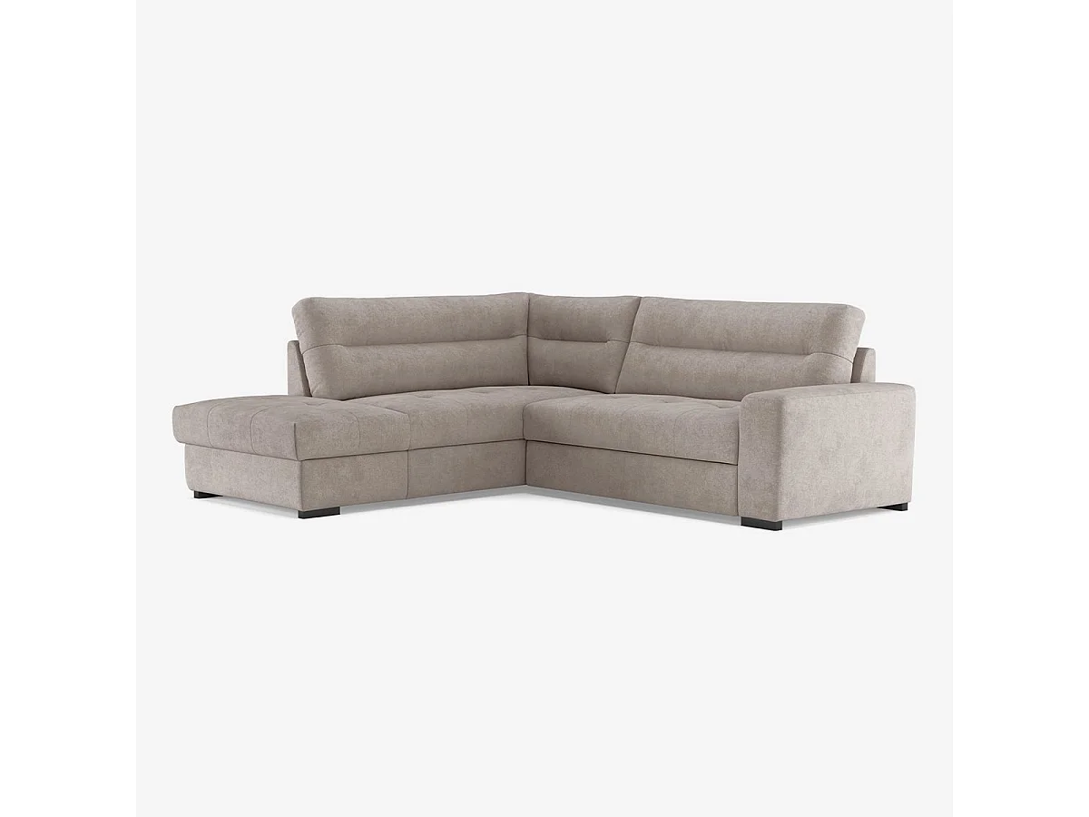 3-Sitzer Schlafsofa aus Stoff mit linker Eckablage Tivra - Grau