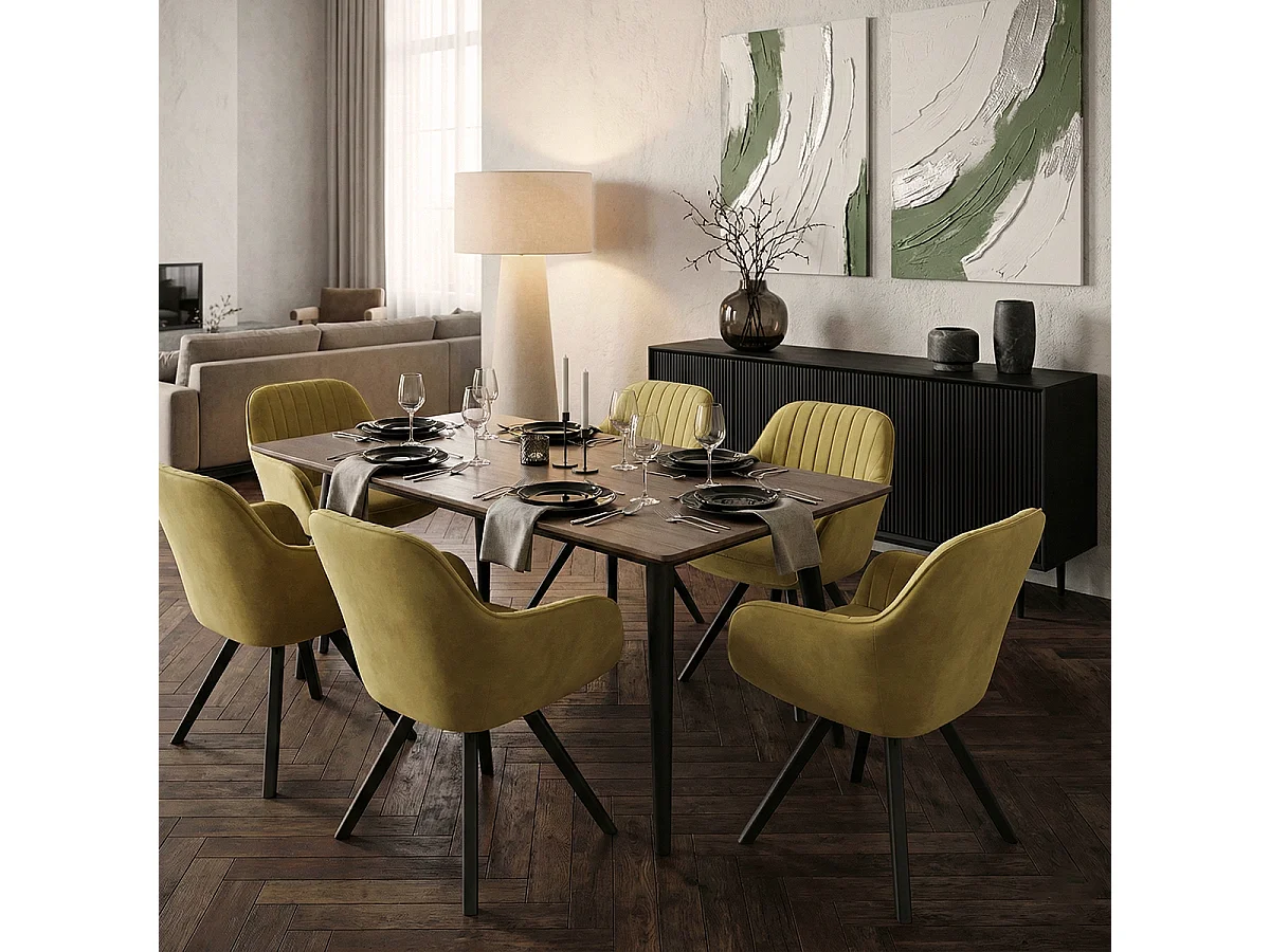 Silla cocina comedor diseño moderno restaurante giratoria Tandil - Verde oscuro