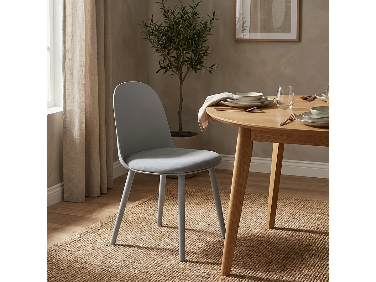 Silla con cojín acolchado de terciopelo cocina sala de estar restaurante Florya - Azul