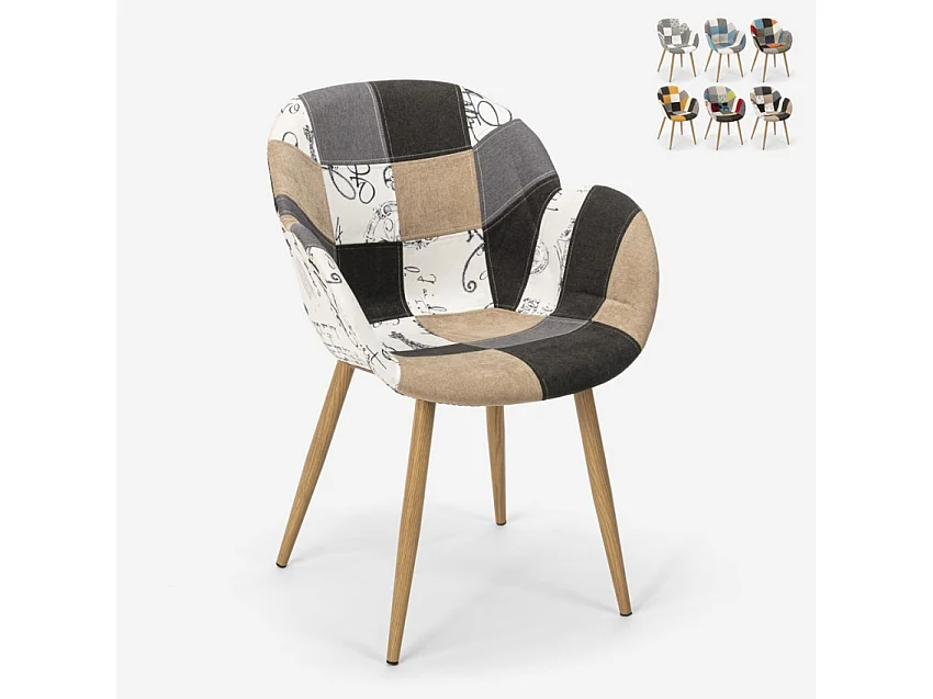 Patchwork Stuhl Sessel Wohnzimmer Küche Studio Finch - Patchwork 4