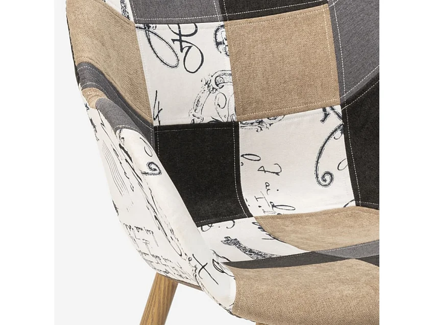 Sedia poltrona design patchwork nordico salotto cucina studio Finch - Patchwork 4