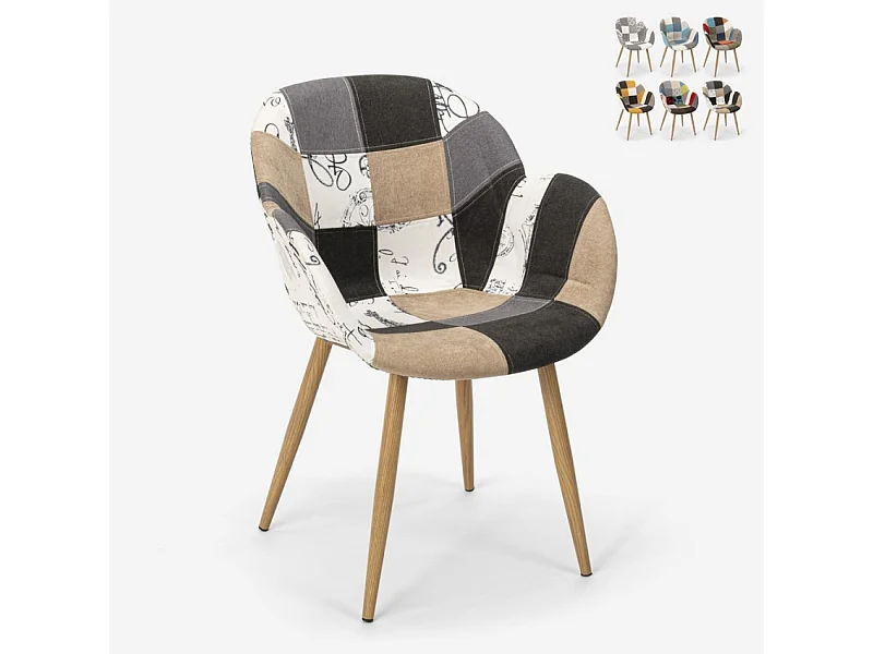 Patchwork Stuhl Sessel Wohnzimmer Küche Studio Finch - Patchwork 4